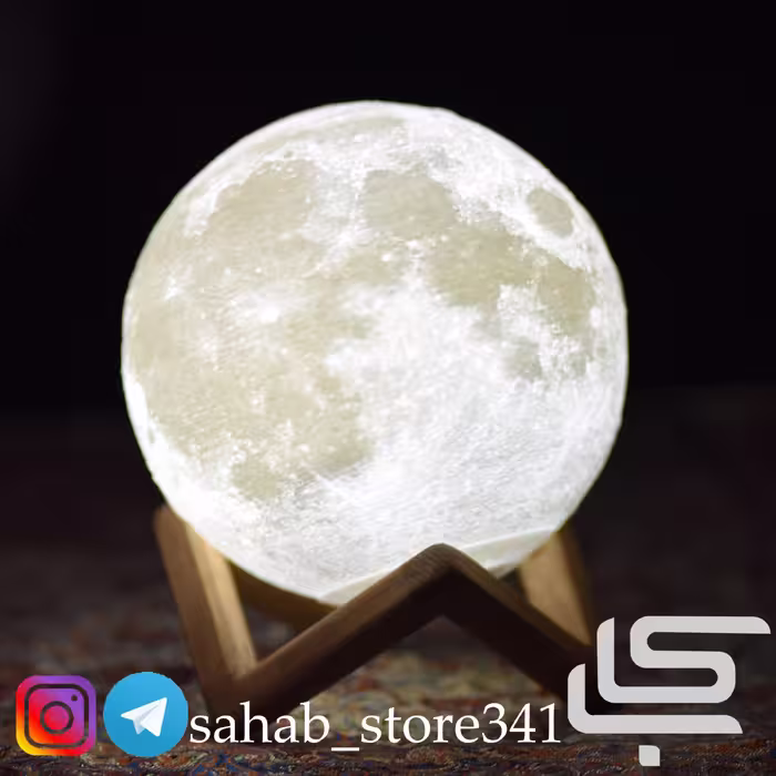 چراغ خواب سیلیکونی ماه رنگ سفید