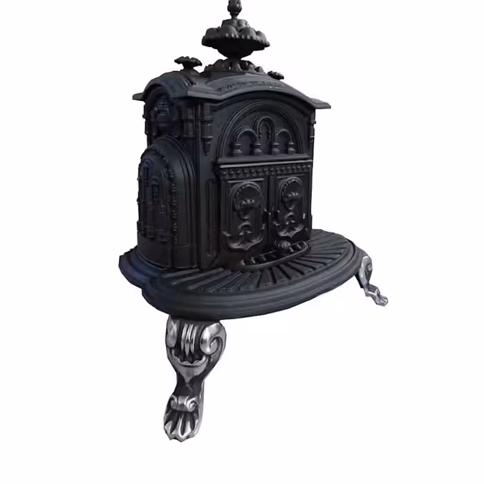 بخاری تمام چدنی گازی کد 301 ابعاد 58در44 ارتفاع 72