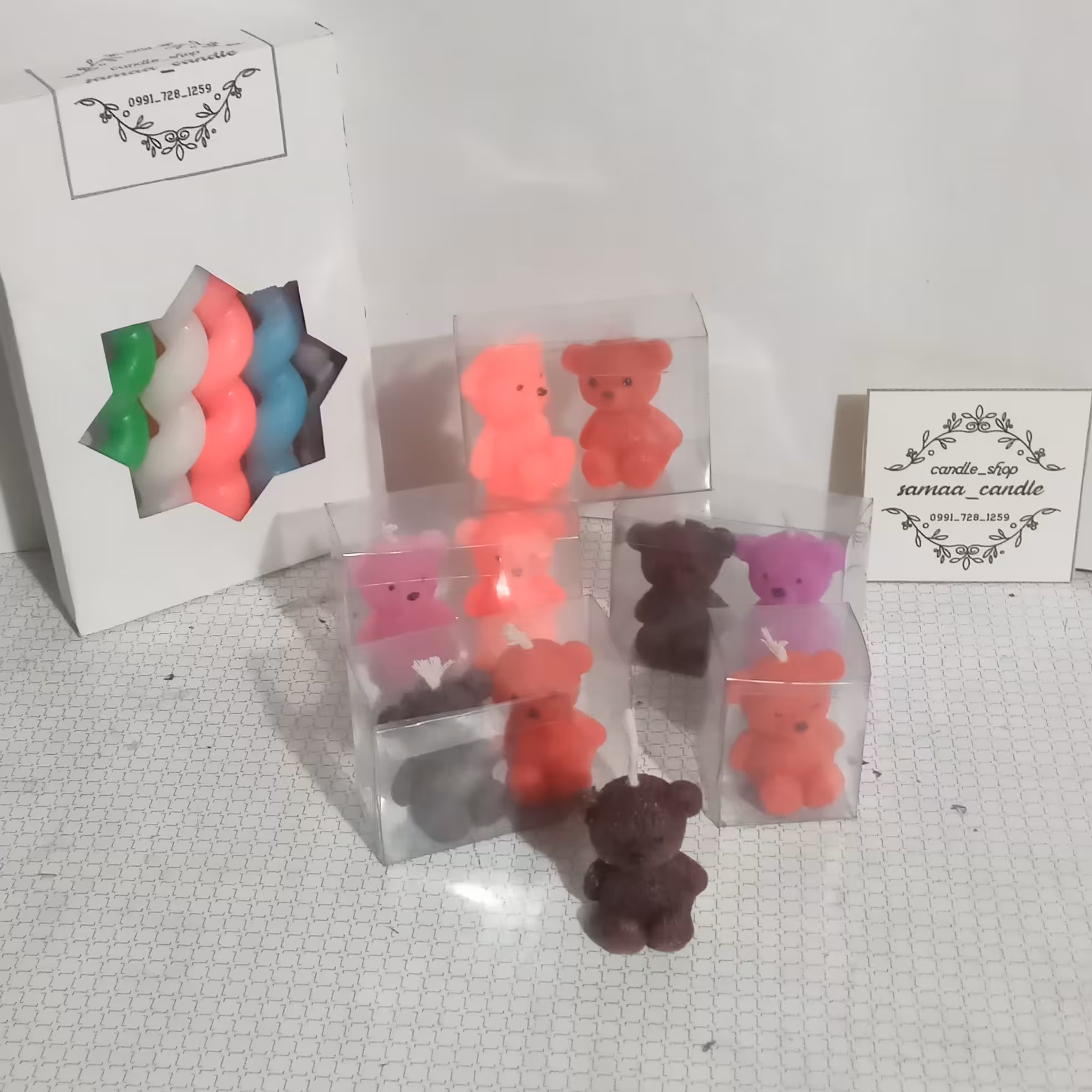 شمع های دست ساز خرس کوچولو ،در رنگ های دلخواه ، کیفیت عالی ،قیمت مناسب 