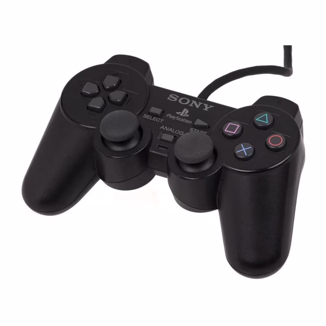 دسته شوک دار سونی پلی استیشن 2  و 1 مدل سیم ابریشمی آیسی پایه دار