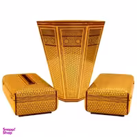 ست سطل و جا دستمال کاغذی خاتم اعلا مدل زیر و رو گرد جعفری جبلی