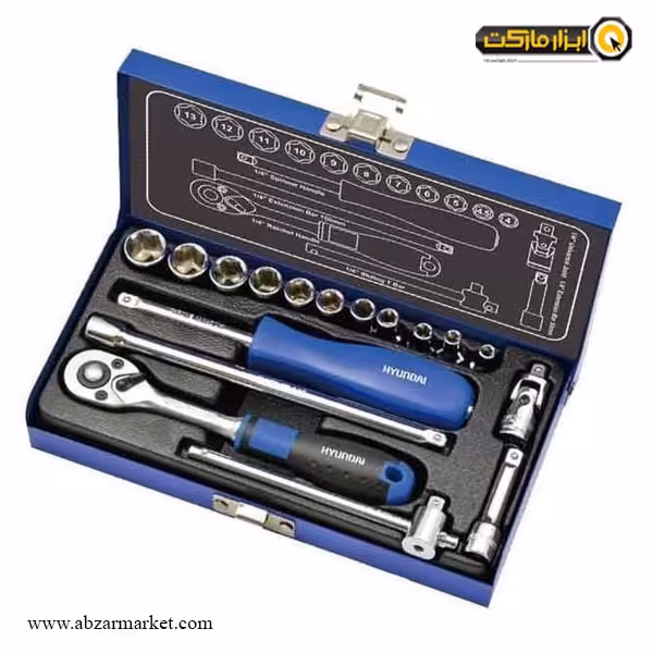 جعبه بکس هیوندای 17 پارچه 1/4 اینچ مدل SS-1417