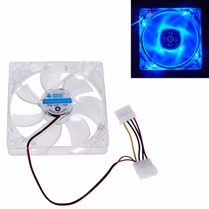 فن کیس 8 سانتی چراغ دار لمونتک (with blue LED)
