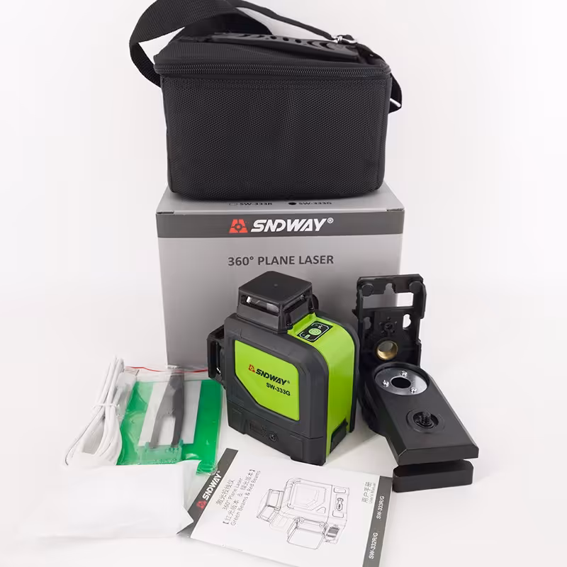 تراز لیزری سندوی مدل SW-333G نور سبز 360 درجه 12 خط