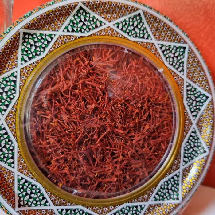 زعفران سرگل یک مثقالی (4.6 گرم) قاینات با بسته بندی خاتم آبان 1403 ( مستقیم از  کشاورز)