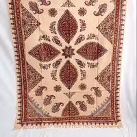 رومیزی قلمکار ممتاز 135در200طرح محبت