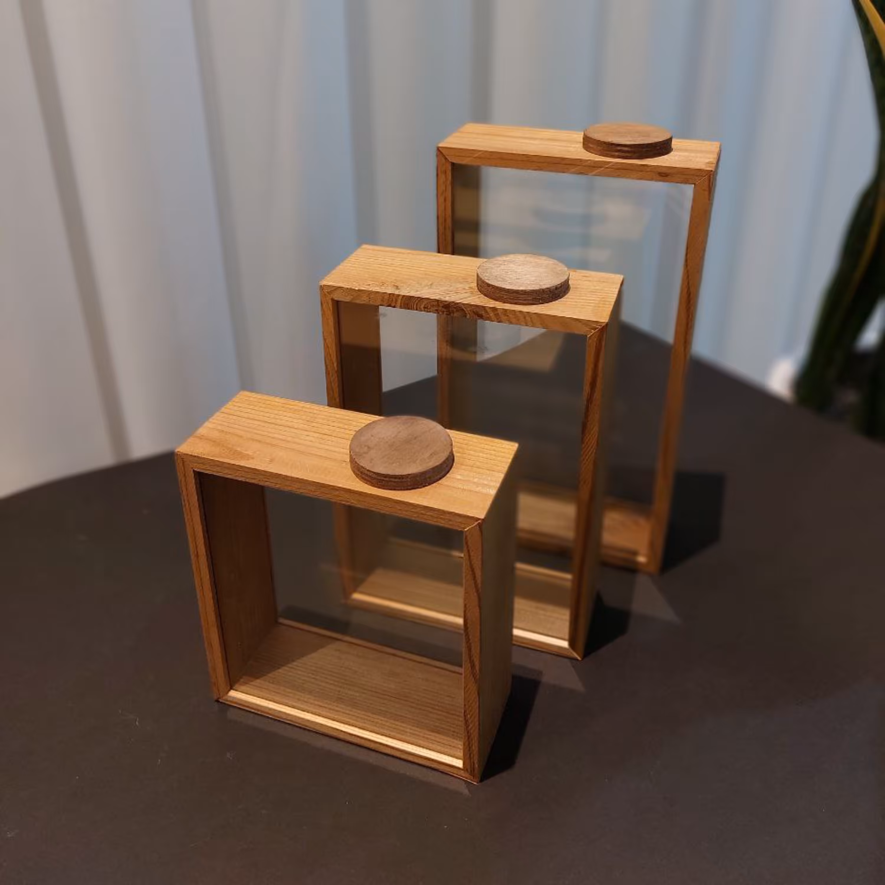 بانکه حبوبات چوب شیشه مدل جدید