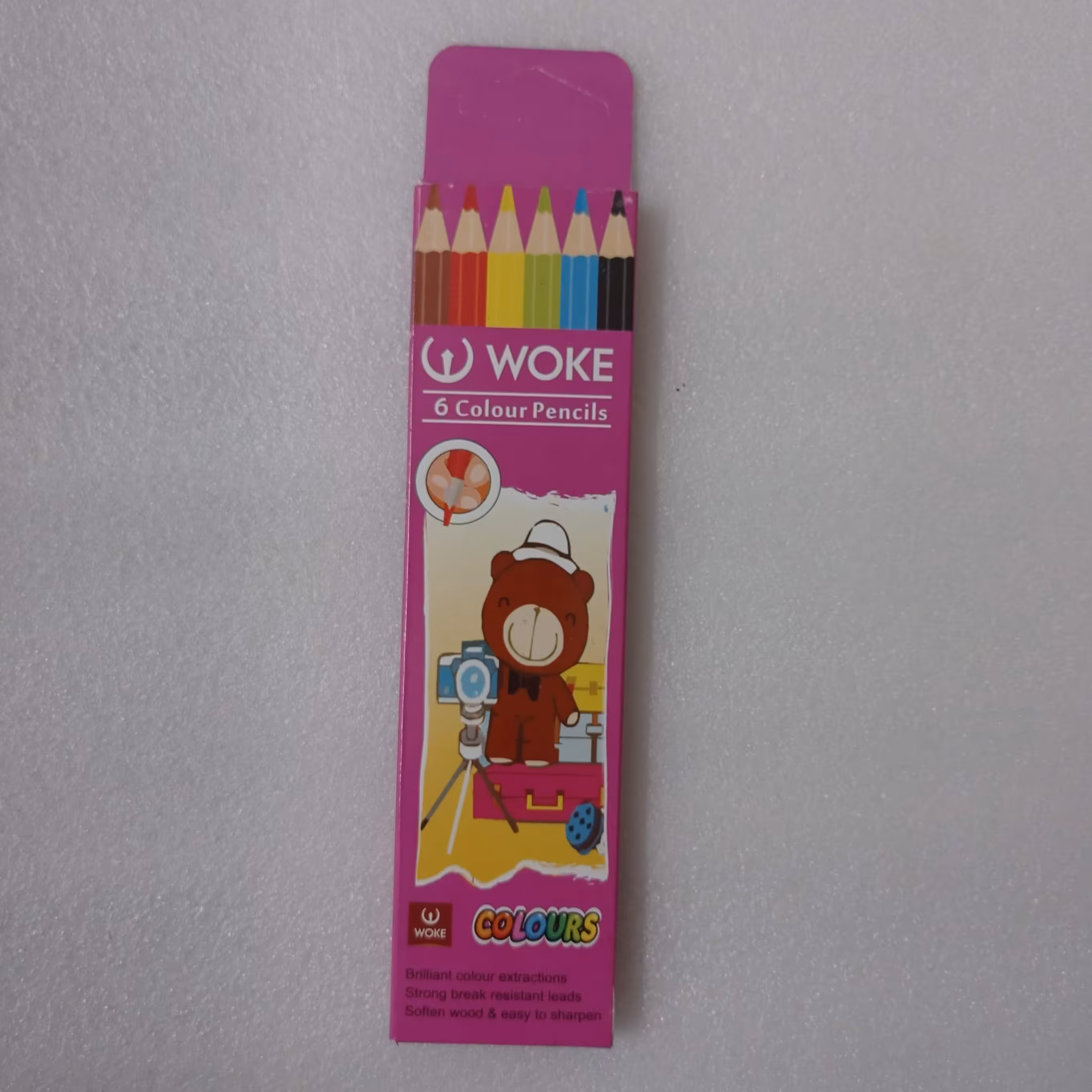 مداد رنگی 6 رنگ ووک مقوایی 