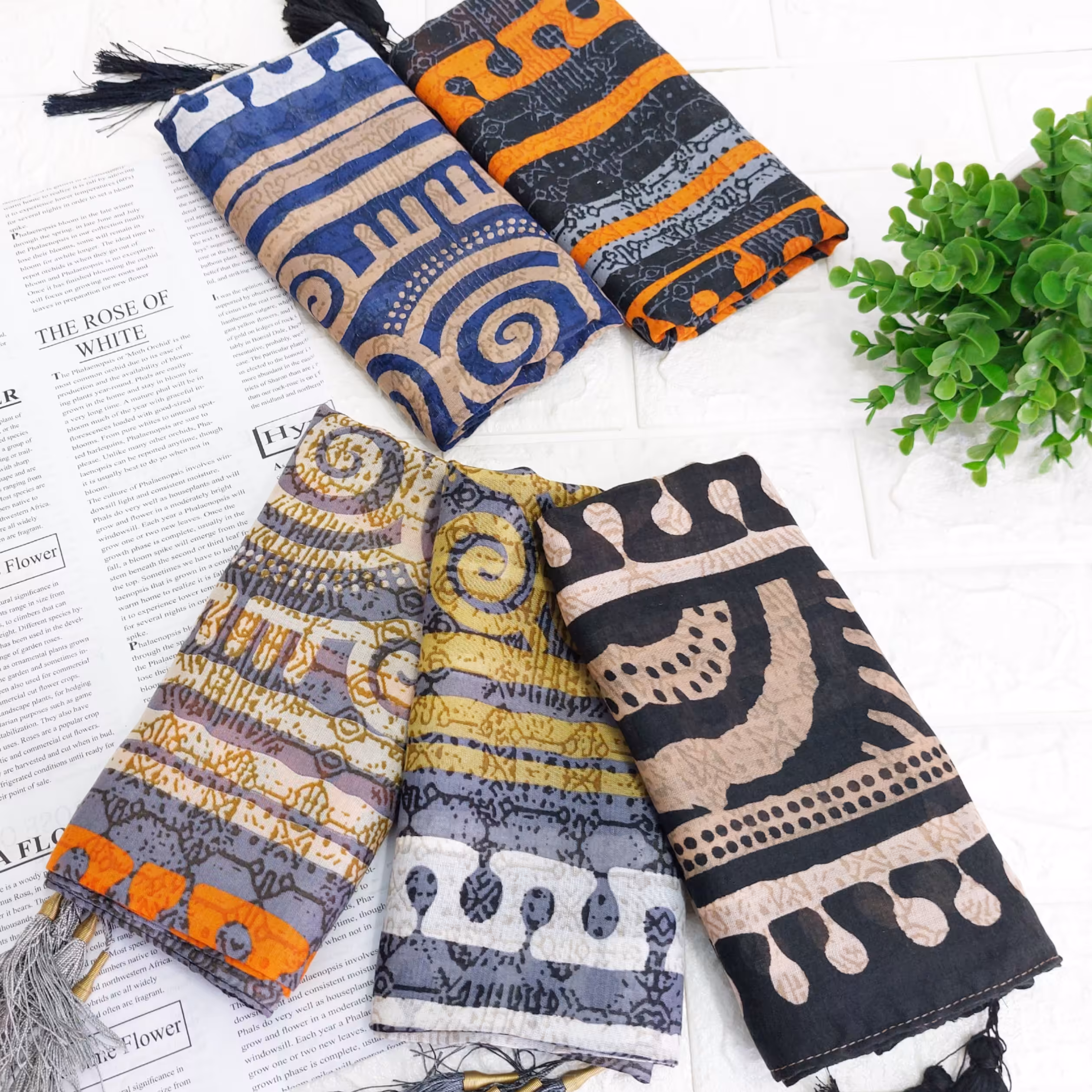 شال نخی طرحدار 