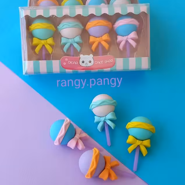 ست پاکن فانتزی طرح شکلات چوبی بسته 4 عددی