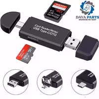 کارت خوان و OTG سه کاره قابلیت اتصال به درگاه USB-Micro-Type C برند دایاپارت