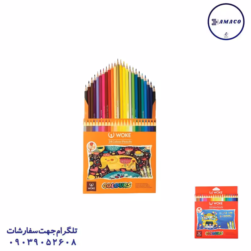 مداد رنگی 24 مقوا (120) وک