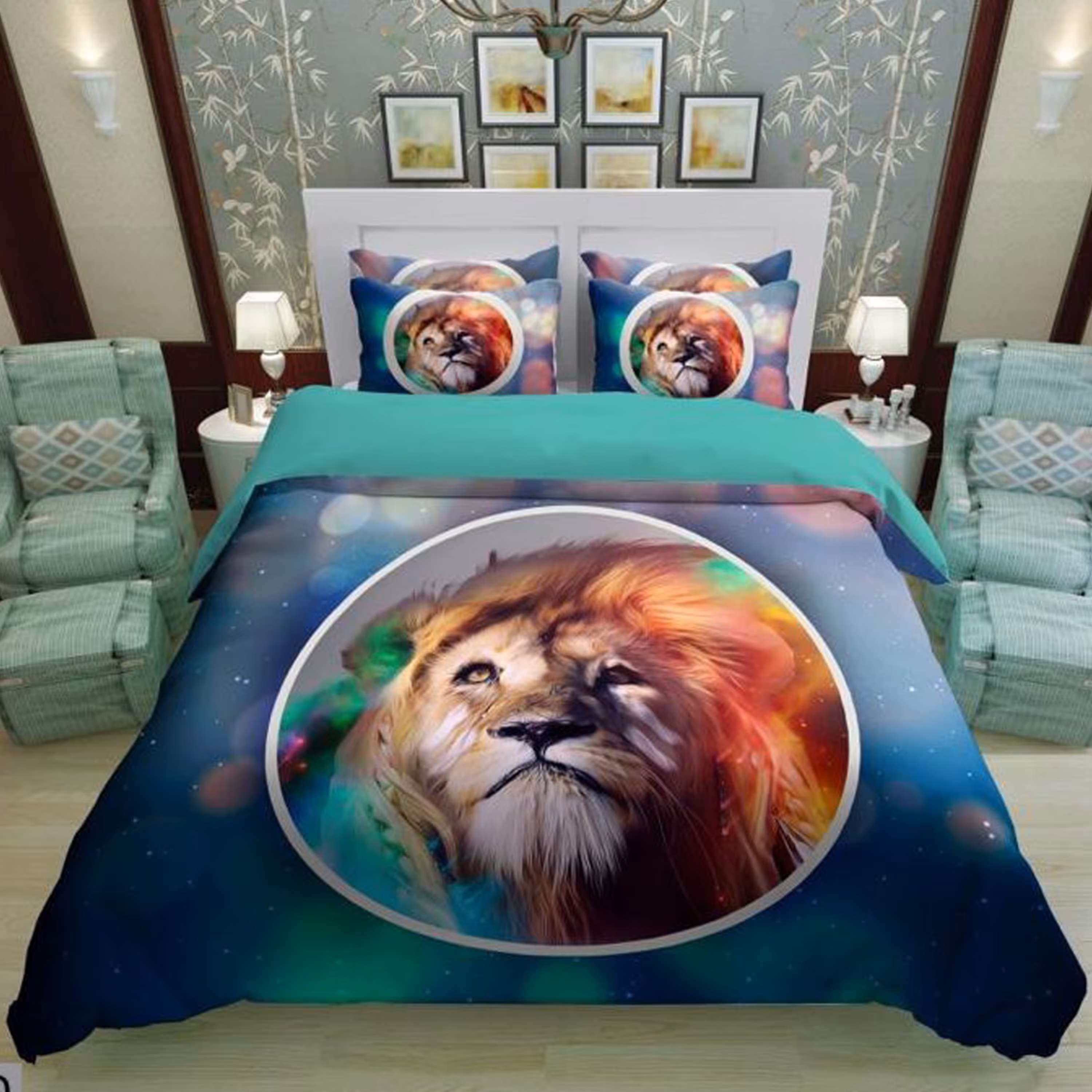 سرویس روتختی 1 نفره تنسل چاپی برندترک لند (Turk Land)  کد rs 120