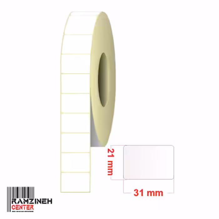 لیبل کاغذی سایز 31*21 میلیمتر تک ردیفه
