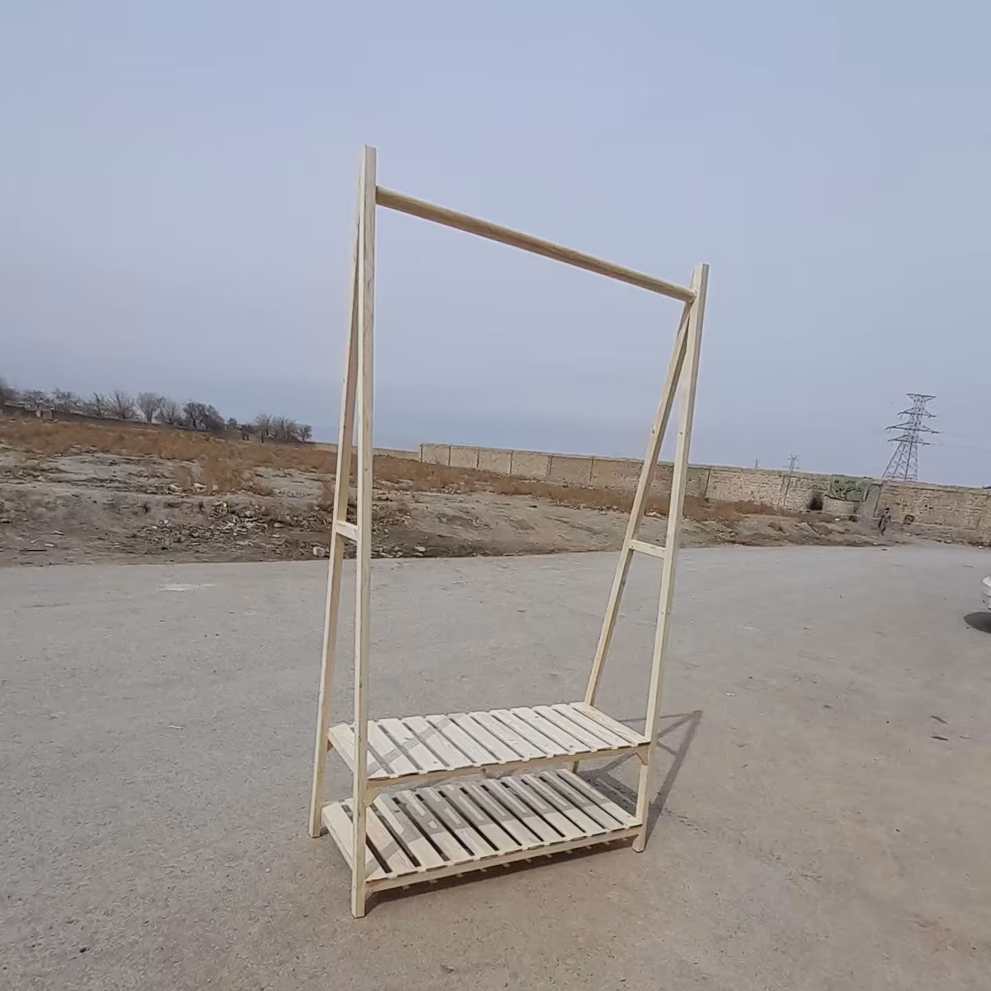رگال چوبی مدل دو طبقه ساده 