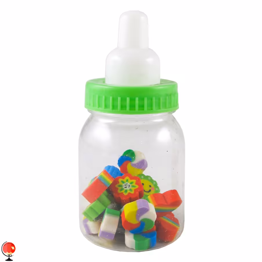 پاک کن فانتزی شیشه شیر طرح گل