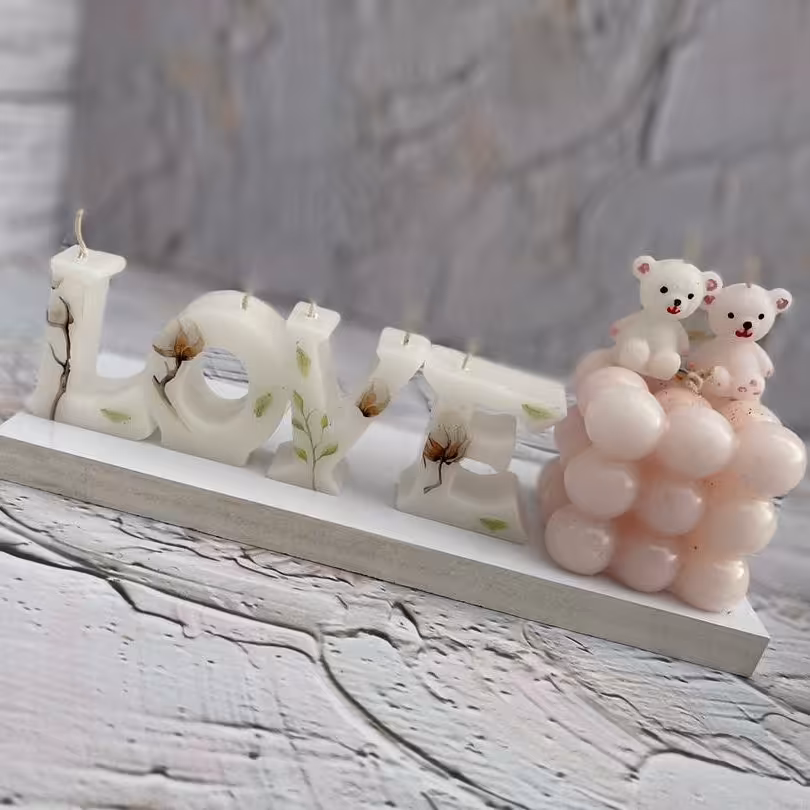 شمع شمع خرس شمع حروف شمع ولنتاین شمع معطر