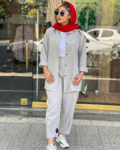 مانتو شلوار زنانه لنین مدل اسپورت