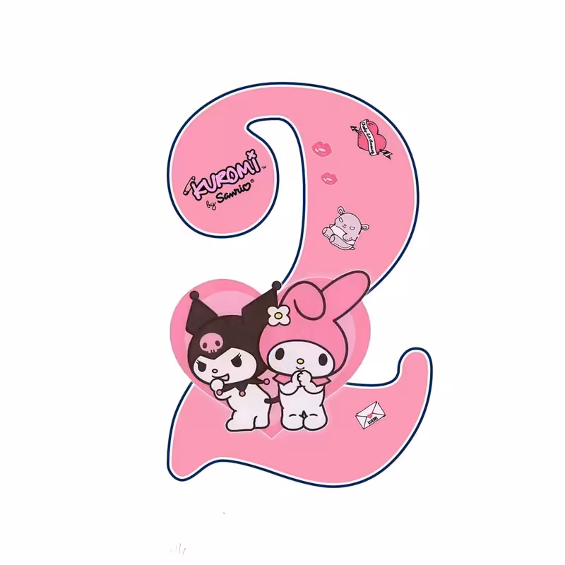 استند رومیزی تولد مدل عدد 2 طرح کرومی