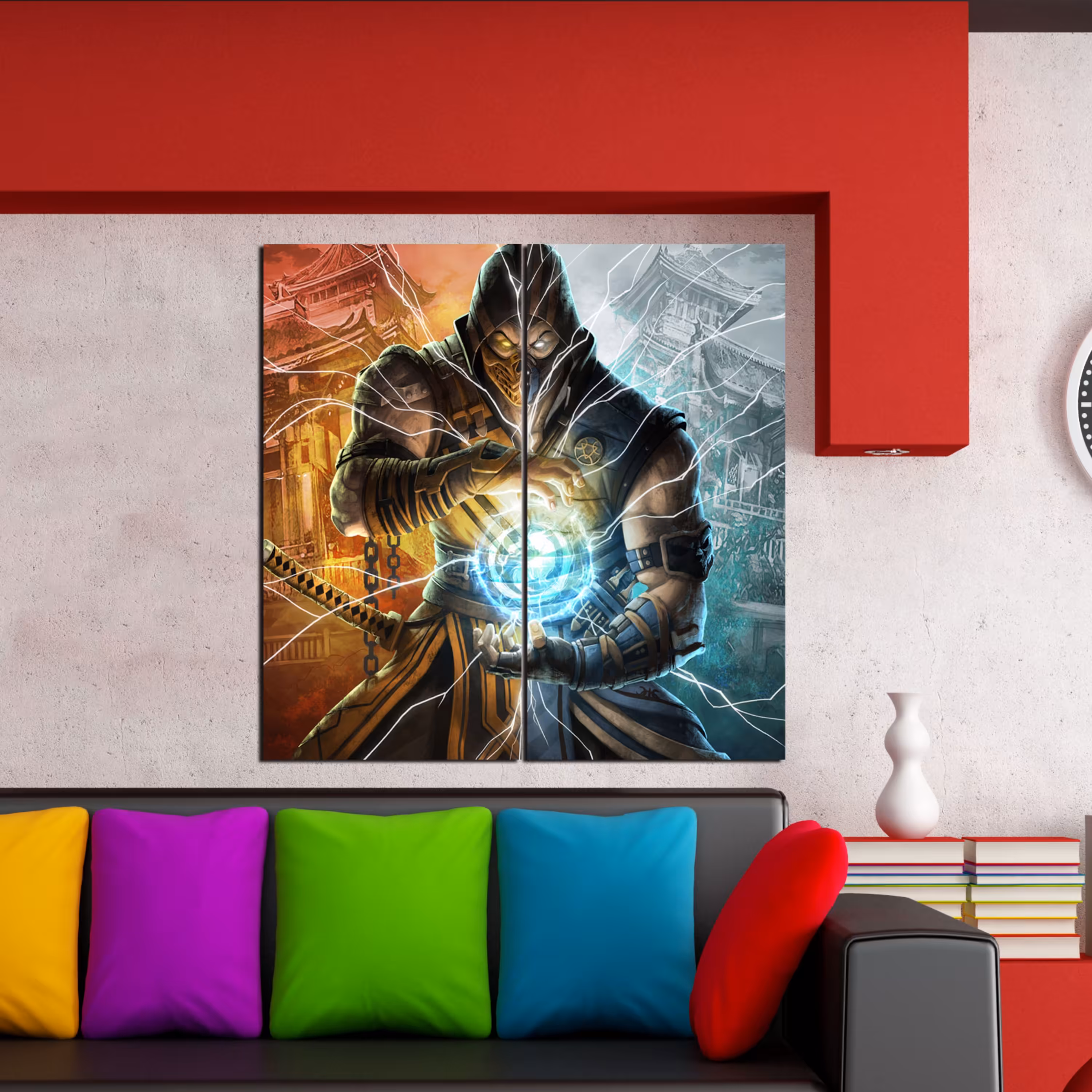 تابلو شاسی2تکه طرح بازی کمبات