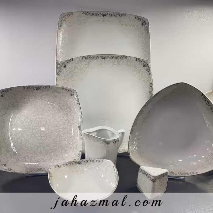 سرویس چینی پردیس طرح آمور فیروزه ای 30 پارچه کد 496i