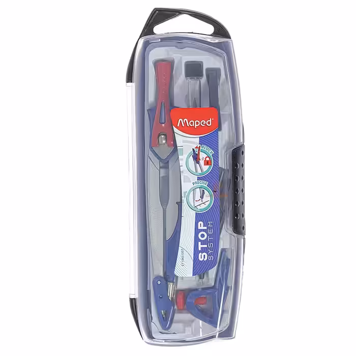 قیمت و خرید پرگار قفل دار 5 تکه فلزی مدل استاپ سیستم مپد MAPED