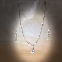 نیم ست با سنگ مروارید