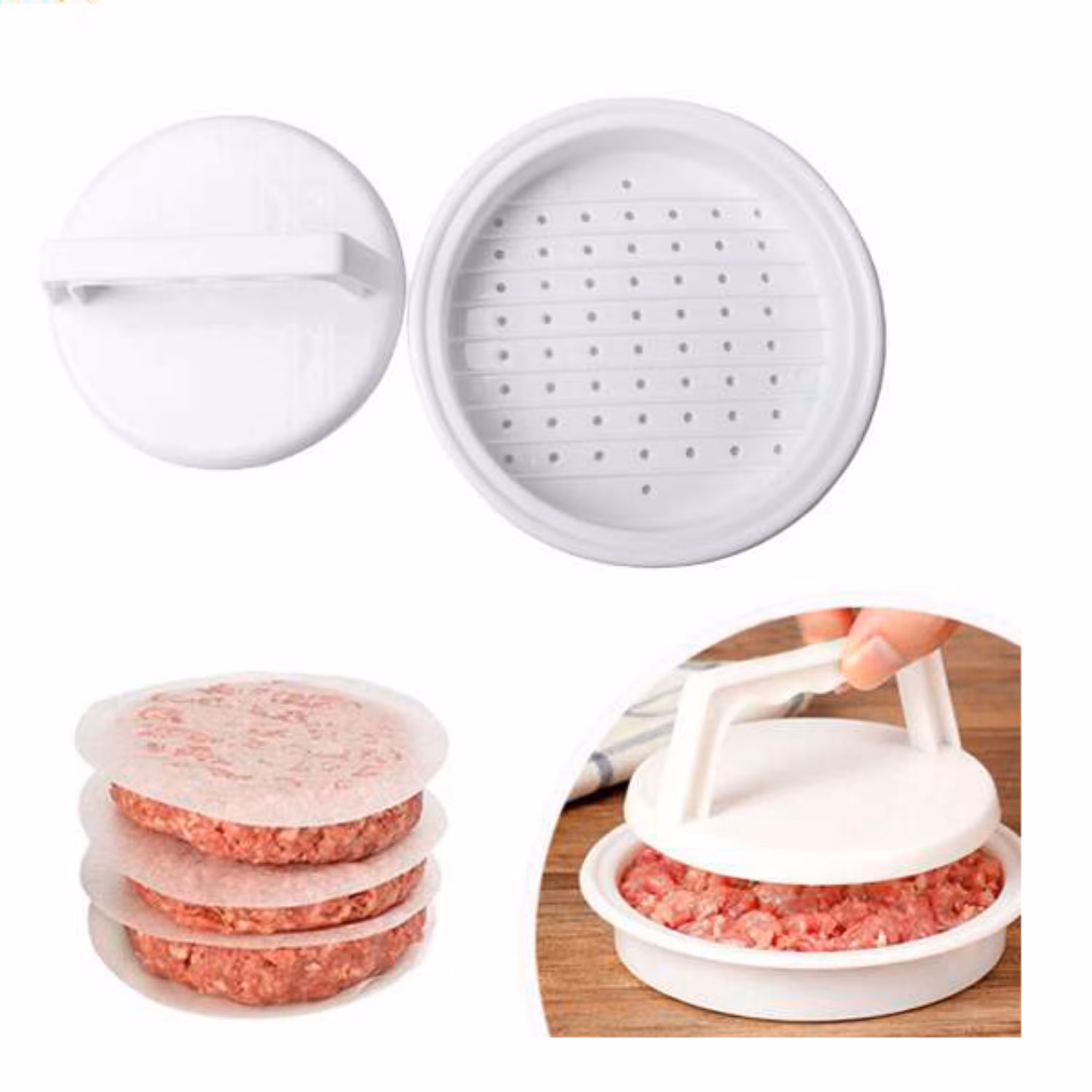 همبرگر زن دستی پلاستیکی  