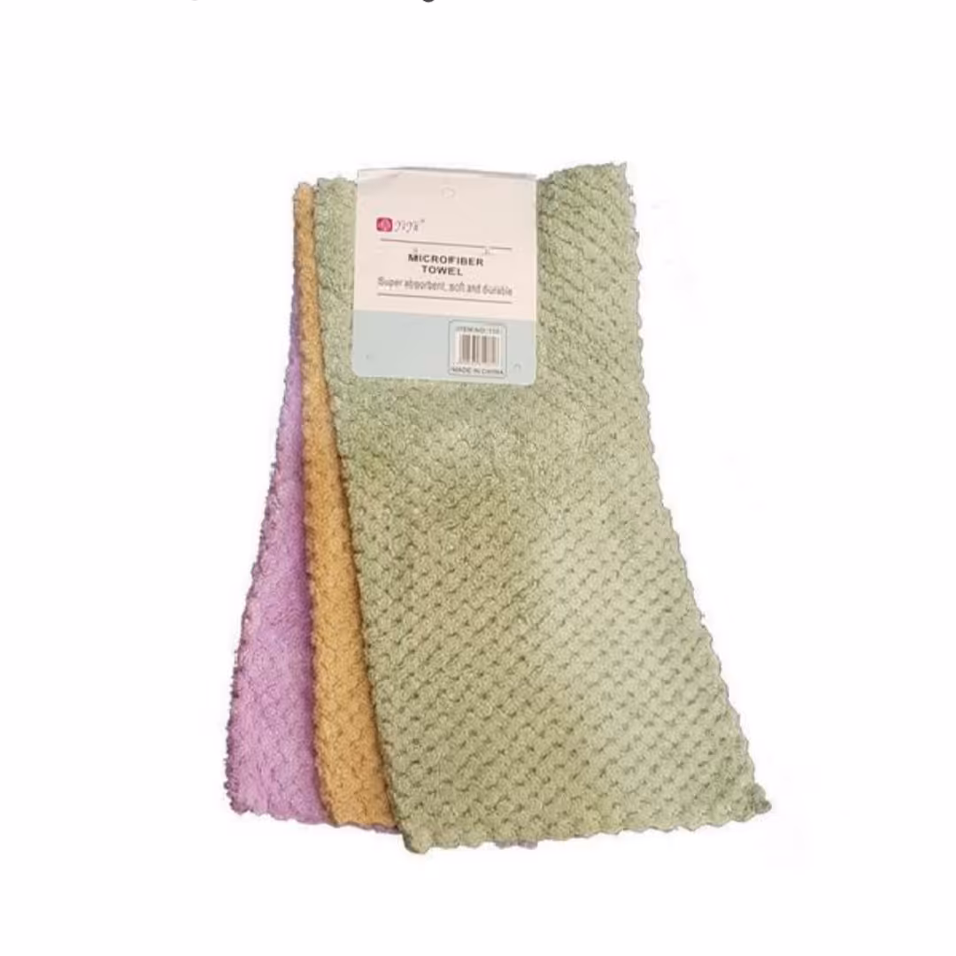 دستمال آشپزخانه پولشی 3 عددی الوان 