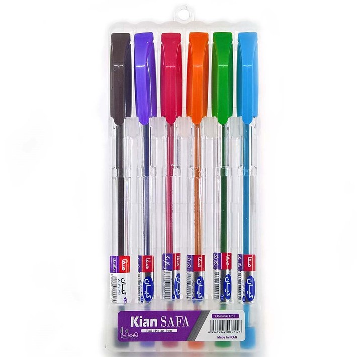 خودکار کیان رنگی مدل قابدار بسته 6 عددی