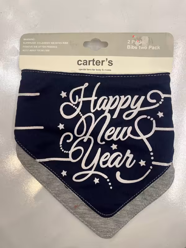 پیش بند نوزادی کارترز اورجینال پیشبند کارترز دو عددی با کیفیت عالی و جذب سریع و اسان   carters