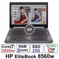 لپ تاپ HP EliteBook 8560w Core i7 2820QM رم 8 گیگ