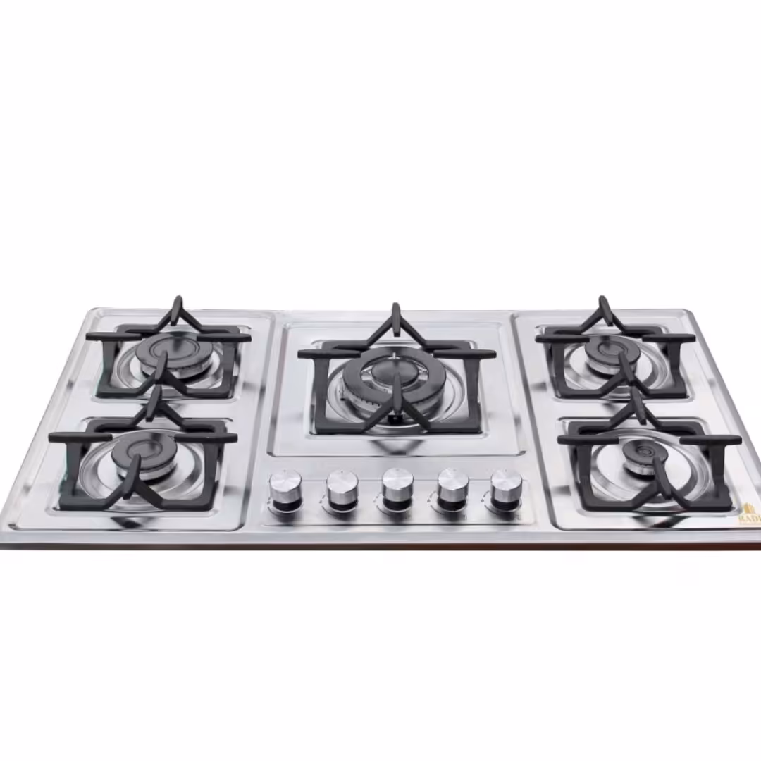 اجاق گاز صفحه استیل مدل چدن ام5 ترموکوپل دار