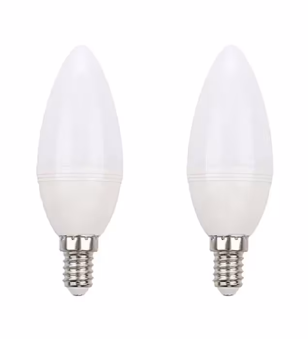 لامپ ال ای دی 6 وات مدل شمعی پایه E14 بسته 2 عددی