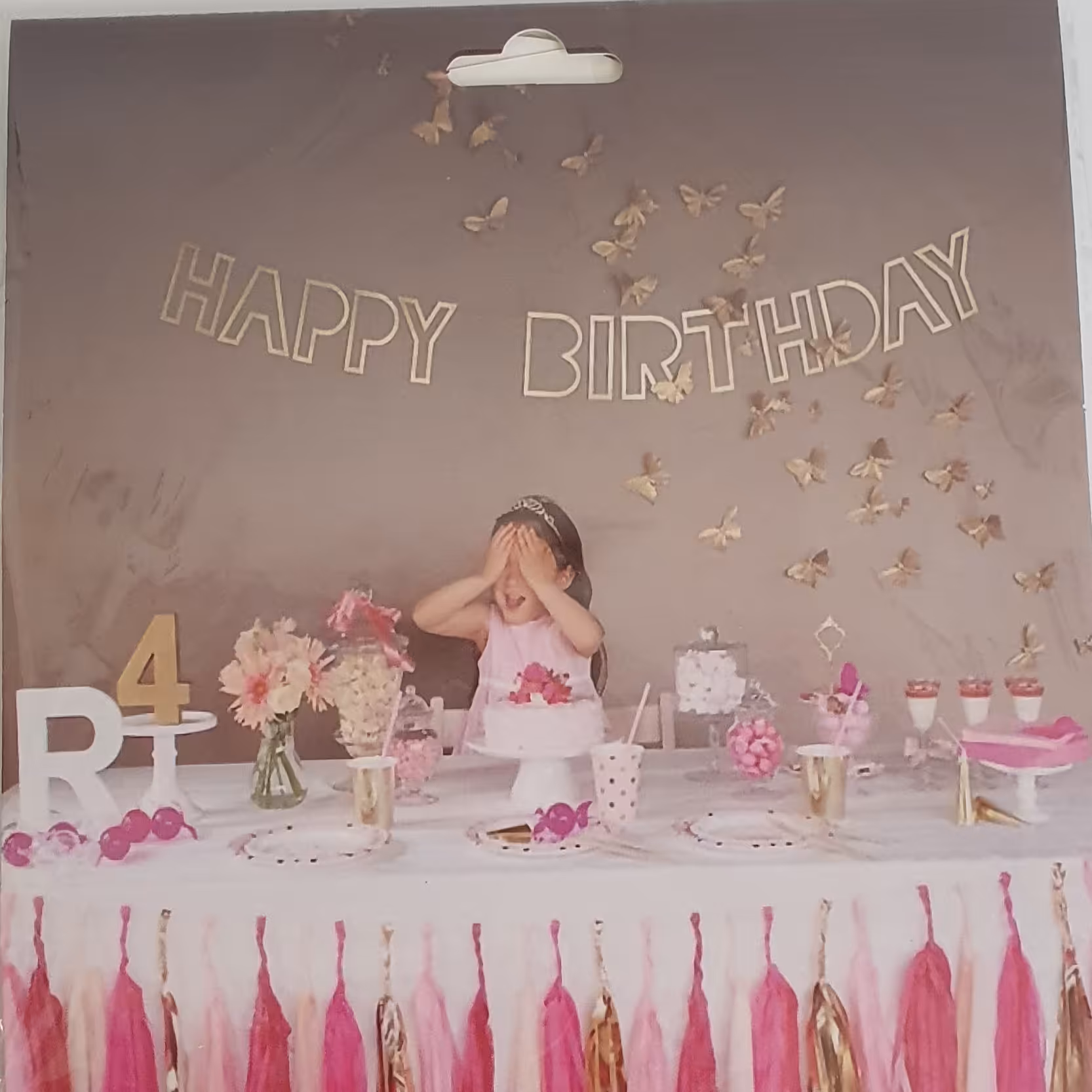 ریسه تولدت مبارک نقره ای اکلیلی