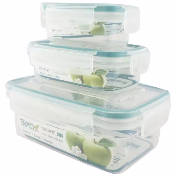 فریزری 3عددی ،ظرف غذای چهار گوش سه عددی  قفلی 