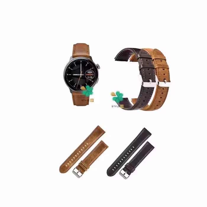 بند ساعت چرمی Genuine Leather مناسب Xiaomi Mibro Lite 2