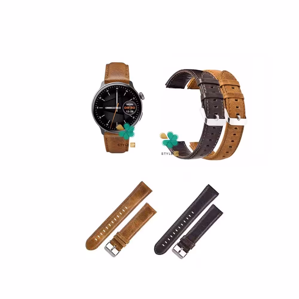 بند ساعت چرمی Genuine Leather مناسب Xiaomi Mibro Lite 2