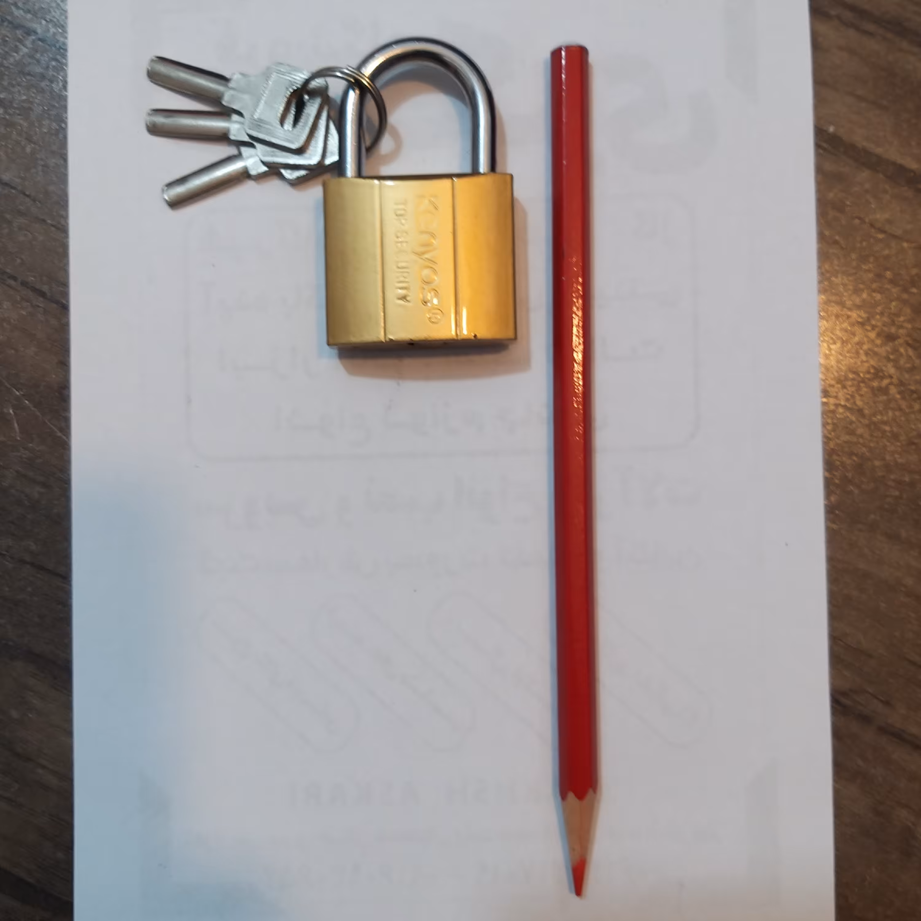 قفل آویز کلید ناودونی سایز  38