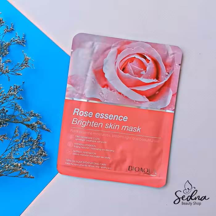 ماسک ورقه ای گل رز بیواکوا (bioaqua)