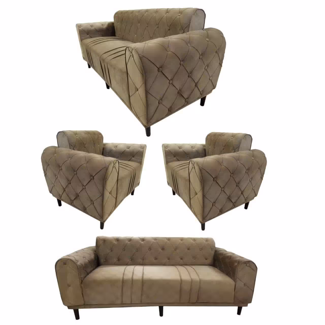 مبلمان راحتی  چستر با رنگ کرم هفت نفره ارسال با باربری و پس کرایه 