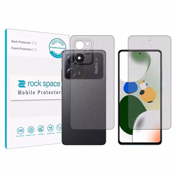 گلس صفحه نمایش و پشت گوشی شیائومی Redmi Note 12 Pro Speed مدل نانو هیدروژل گیمینگ برند راک اسپیس کدSS