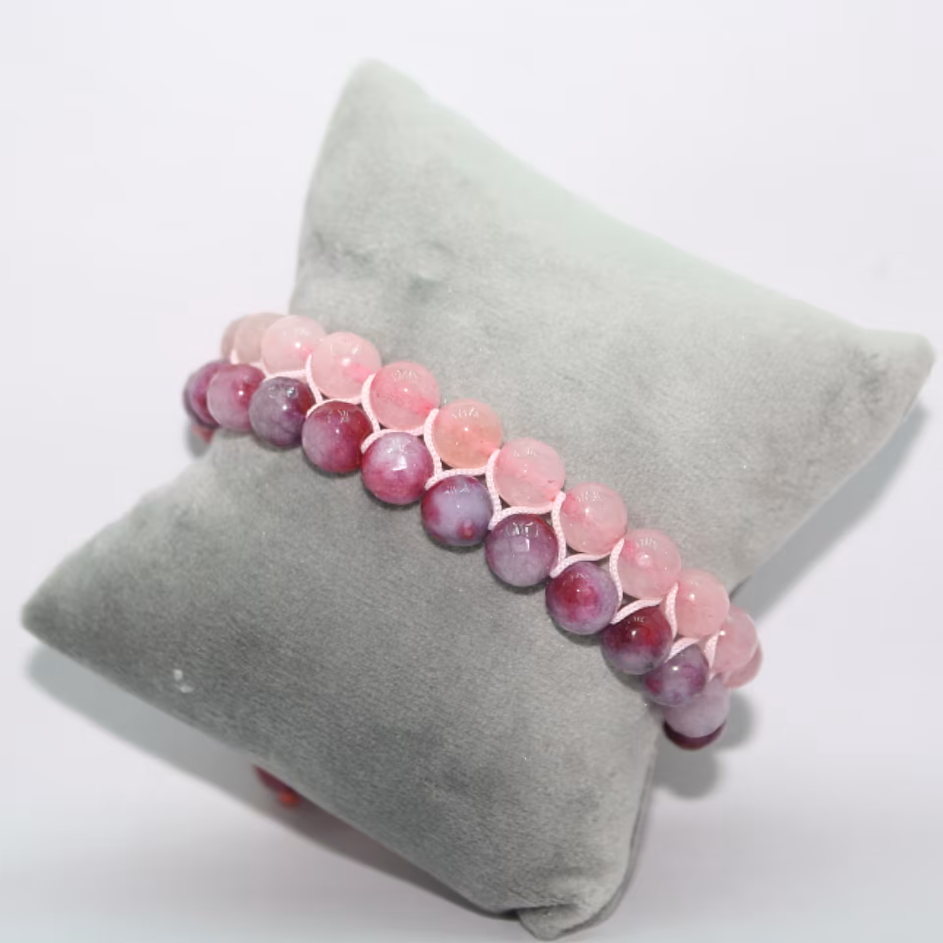 دستبند رزکوارتز و جید