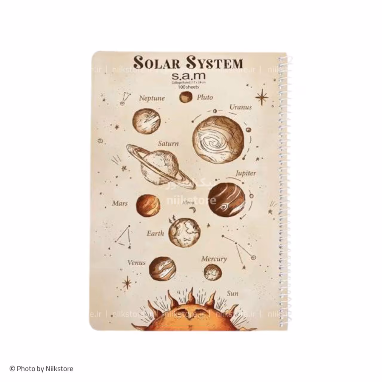 دفتر 60 برگ وزیری سیمی کلاسیک سری s.a.m  A