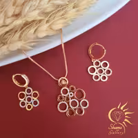 گردنبند و گوشواره فوق العاده شیک برند ژوپینگ / xuping