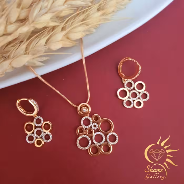 گردنبند و گوشواره فوق العاده شیک برند ژوپینگ / xuping