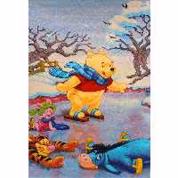 فرش ماشینی افرند طرح کودک مدل خرس پو کد 121 (شش متری)