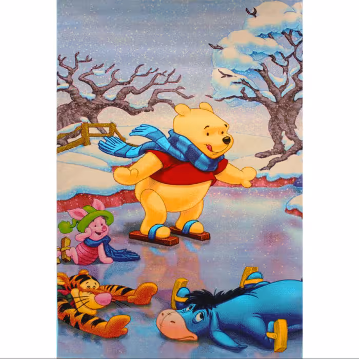 فرش ماشینی افرند طرح کودک مدل خرس پو کد 121 (شش متری)