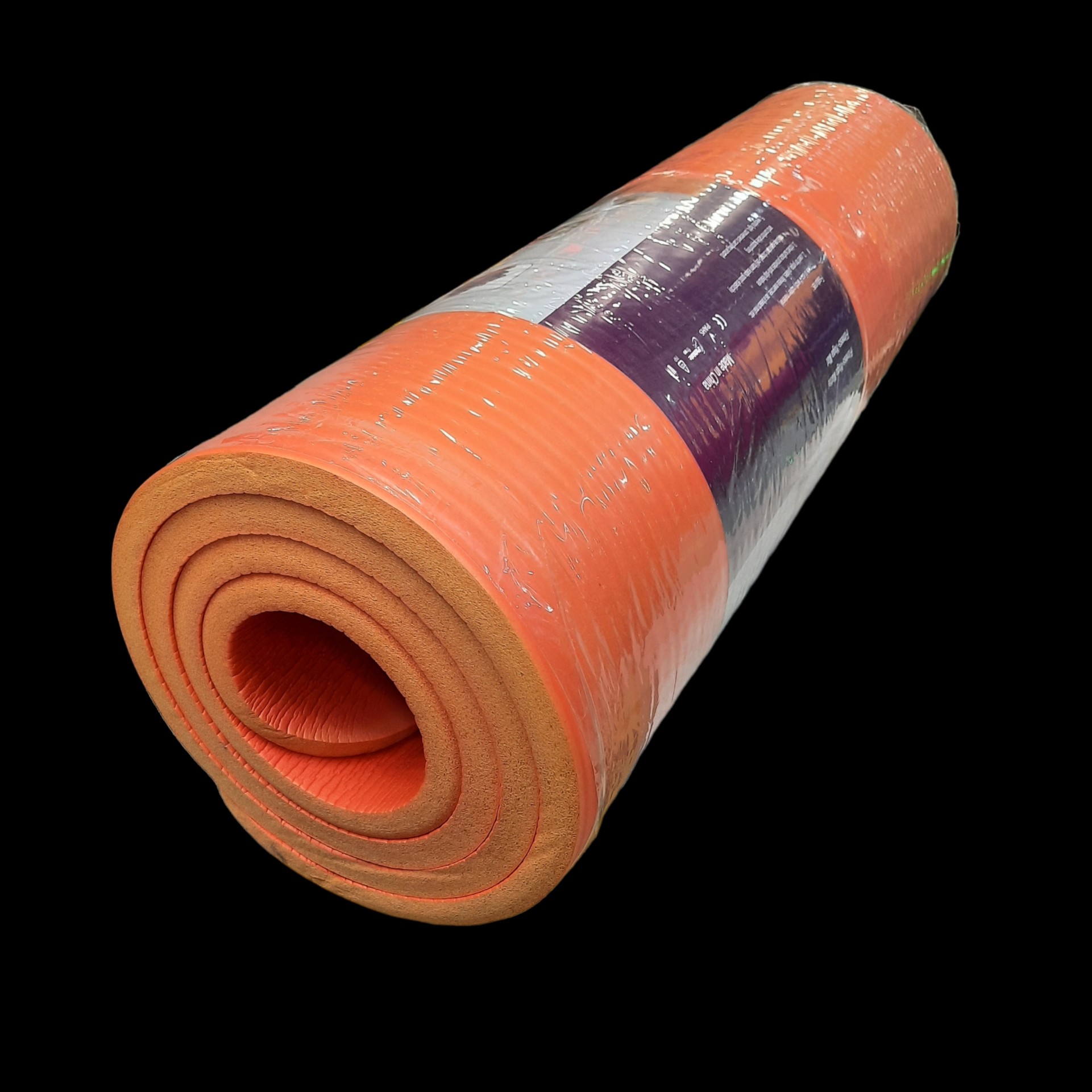 مت یوگا خارجی 15 میلی متری جنس pvc تک رنگ نارنجی بدون کاور