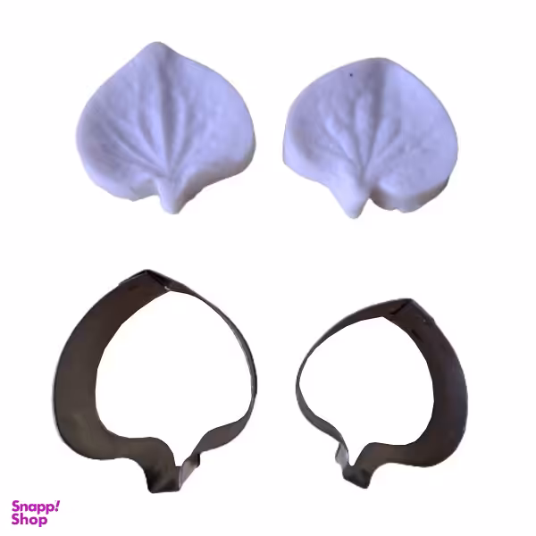 ست کاتر و وینر سیلیکونی فوندانت مدل گل ادریسی مجموعه 4 عددی